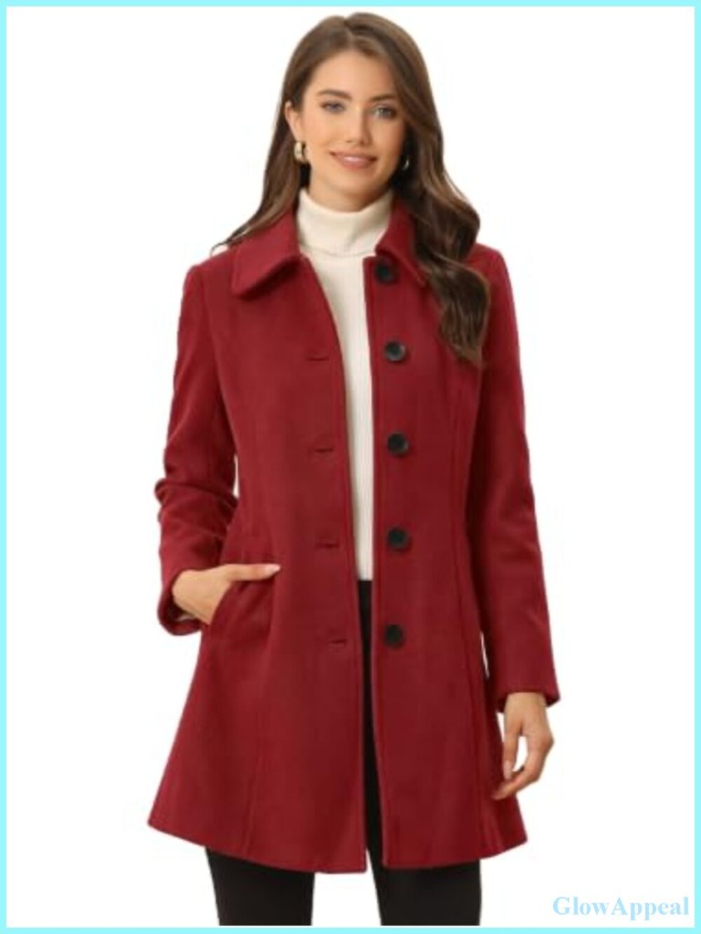 Warm Winter Wool & Pea Coat - Peter Pan Collar Slim Fit